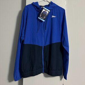 NWT Reebok Full Zip Color Block Windbreaker Jacket Men's L